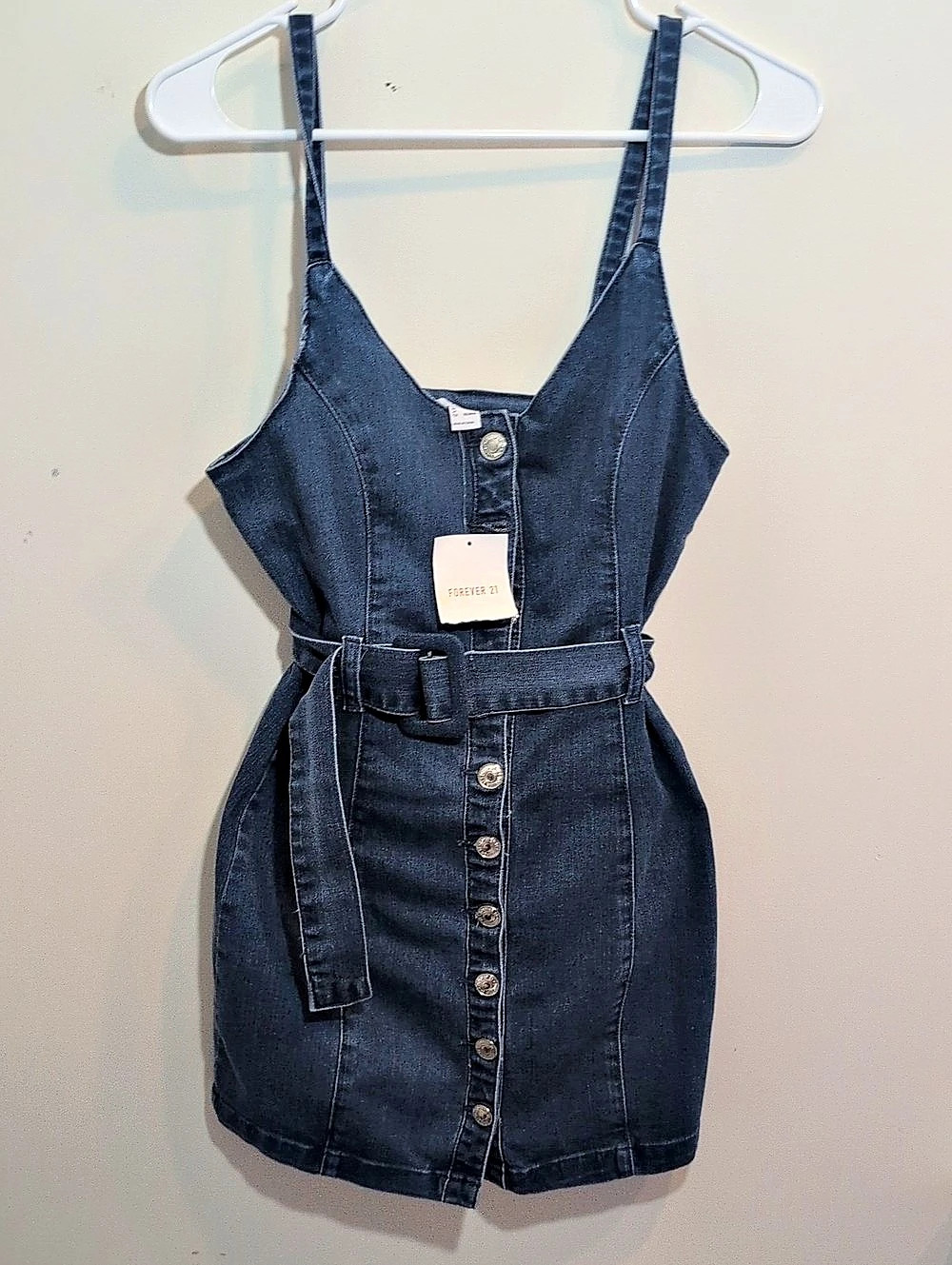 Forever 21 Denim Mini Dress Size Small NWT